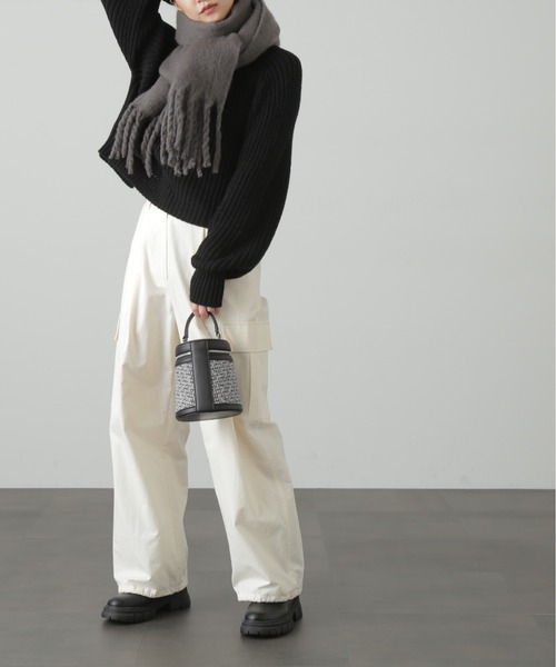 FREE'S MART（フリーズマート）の「◆無地ブークレストール（ストール/ショール・レディース・イエロー/ブルー/ホワイト/ダークグレー・ﾌﾘ-/FREE）」の6枚目の写真