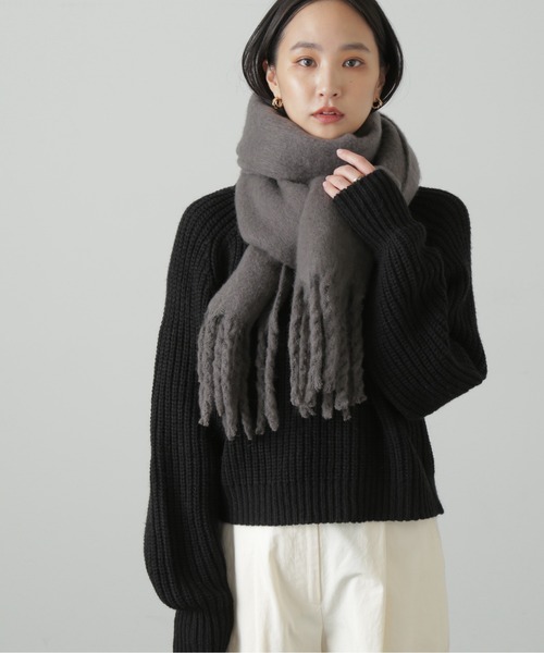 FREE'S MART（フリーズマート）の「◆無地ブークレストール（ストール/ショール・レディース・イエロー/ブルー/ホワイト/ダークグレー・ﾌﾘ-/FREE）」の7枚目の写真