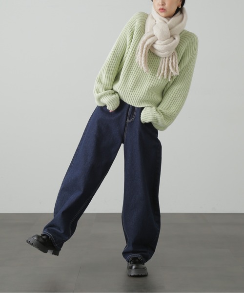 FREE'S MART（フリーズマート）の「◆無地ブークレストール（ストール/ショール・レディース・イエロー/ブルー/ホワイト/ダークグレー・ﾌﾘ-/FREE）」の9枚目の写真