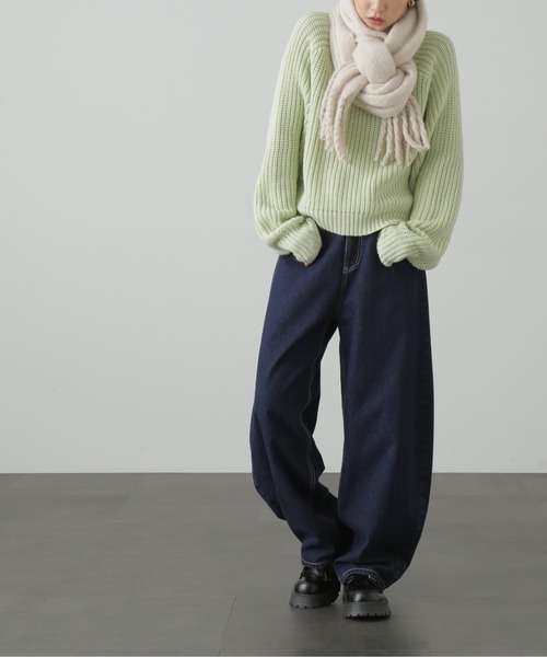 FREE'S MART（フリーズマート）の「◆無地ブークレストール（ストール/ショール・レディース・イエロー/ブルー/ホワイト/ダークグレー・ﾌﾘ-/FREE）」の11枚目の写真