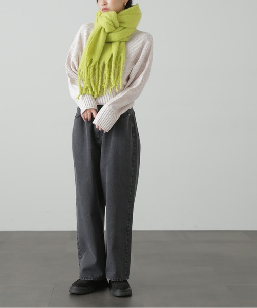 FREE'S MART（フリーズマート）の「◆無地ブークレストール（ストール/ショール・レディース・イエロー/ブルー/ホワイト/ダークグレー・ﾌﾘ-/FREE）」の15枚目の写真