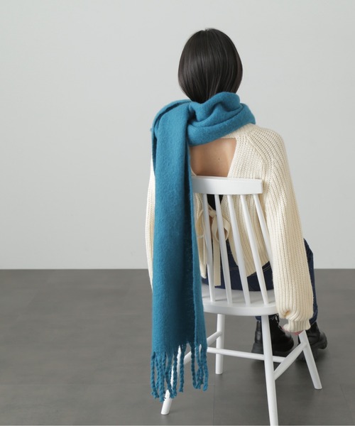 FREE'S MART（フリーズマート）の「◆無地ブークレストール（ストール/ショール・レディース・イエロー/ブルー/ホワイト/ダークグレー・ﾌﾘ-/FREE）」の13枚目の写真