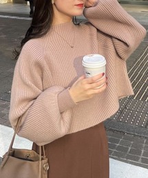 mysty woman | ショートラグランリブニット　986359(ニット/セーター)