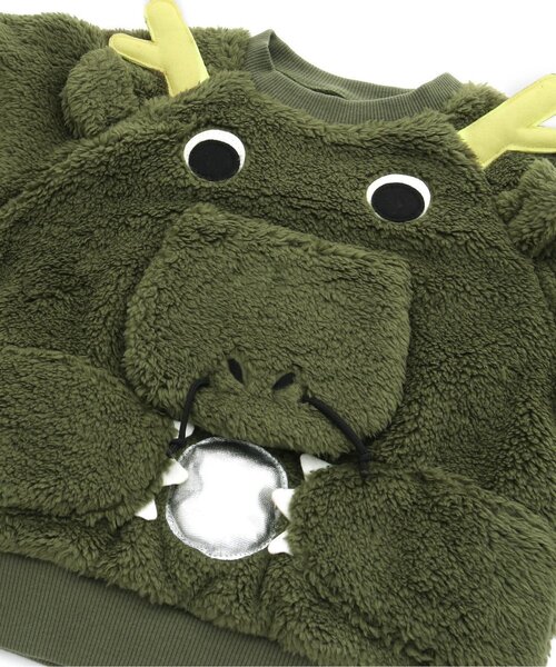 BIT'Z（ビッツ）の「ドラゴンなりきりトレーナー（スウェット・キッズ・オレンジ/カーキ・80/90/95/100/110/120）」の11枚目の写真