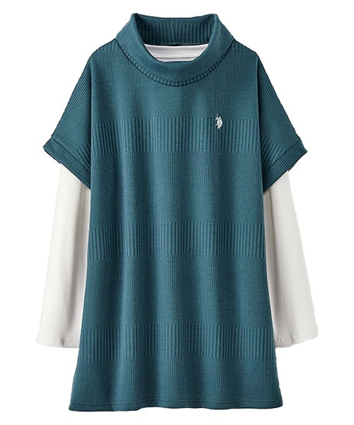 U.S. POLO ASSN.(ユーエスポロアッスン)の「<USPA>チュニックアンサンブル(アンサンブル・レディース・ブルー系その他/チャコール・MEDIUM/LARGE/X-LARGE)」の4枚目の写真