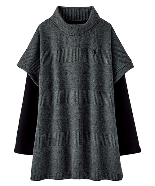 U.S. POLO ASSN.(ユーエスポロアッスン)の「<USPA>チュニックアンサンブル(アンサンブル・レディース・ブルー系その他/チャコール・MEDIUM/LARGE/X-LARGE)」の5枚目の写真