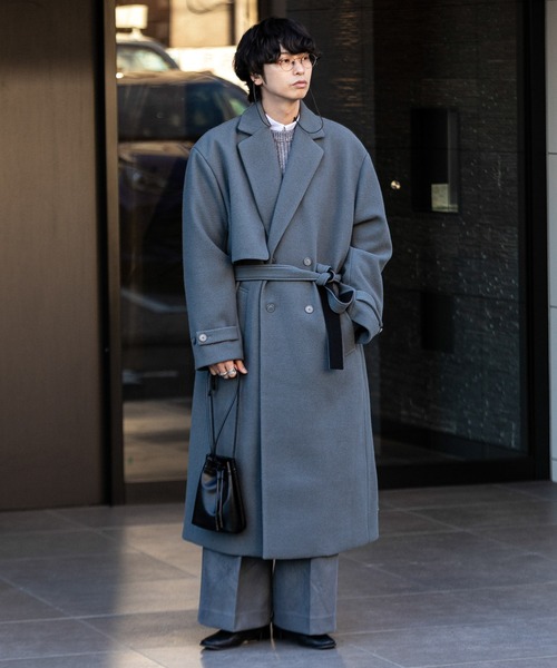 SENSE OF PLACE by URBAN RESEARCH(センスオブプレイスバイアーバンリサーチ)の「『わたべ×SOP』ダブルロングコート(チェスターコート・メンズ・ブラック/グレー・MEDIUM/LARGE)」の9枚目の写真