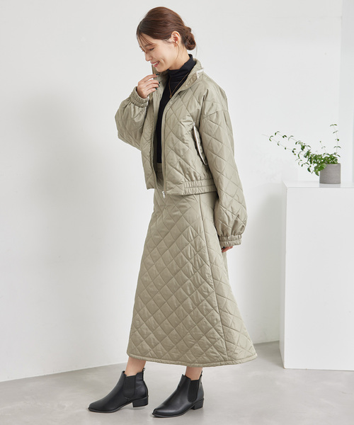 Jayro（ジャイロ）の「キルテイング中綿SK（スカート・レディース・カーキ/キャメル/ベージュ・M）」の10枚目の写真