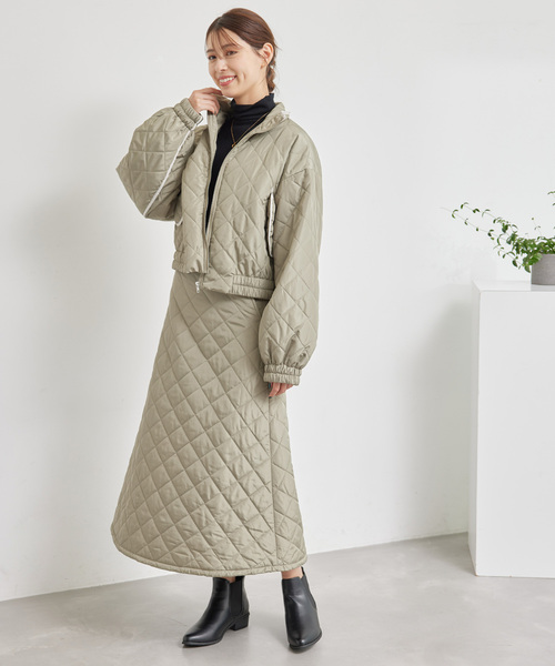 Jayro（ジャイロ）の「キルテイング中綿SK（スカート・レディース・カーキ/キャメル/ベージュ・M）」の11枚目の写真