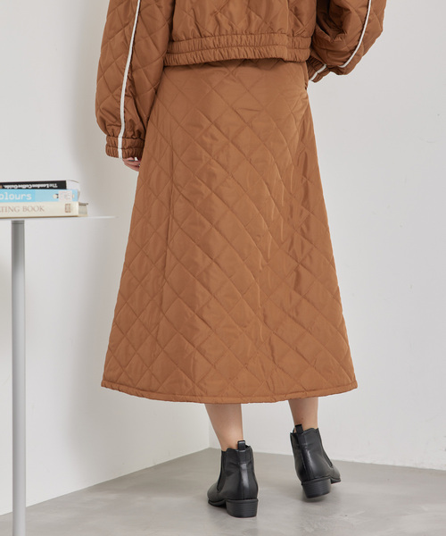 Jayro（ジャイロ）の「キルテイング中綿SK（スカート・レディース・カーキ/キャメル/ベージュ・M）」の13枚目の写真