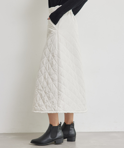 Jayro（ジャイロ）の「キルテイング中綿SK（スカート・レディース・カーキ/キャメル/ベージュ・M）」の15枚目の写真