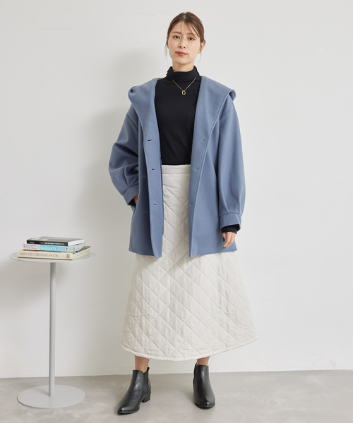 Jayro（ジャイロ）の「キルテイング中綿SK（スカート・レディース・カーキ/キャメル/ベージュ・M）」の17枚目の写真