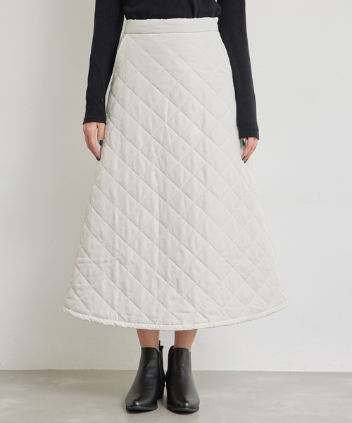 Jayro（ジャイロ）の「キルテイング中綿SK（スカート・レディース・カーキ/キャメル/ベージュ・M）」の18枚目の写真