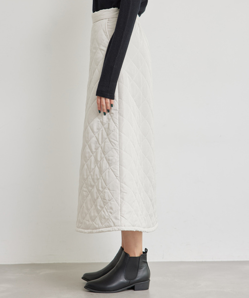 Jayro（ジャイロ）の「キルテイング中綿SK（スカート・レディース・カーキ/キャメル/ベージュ・M）」の19枚目の写真