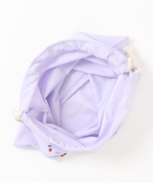 petit main（プティマイン）の「【WEB限定】【プティマイン】チェリー柄プリント巾着（ポーチ・キッズ・アイボリー/ラベンダー・FREE）」の8枚目の写真