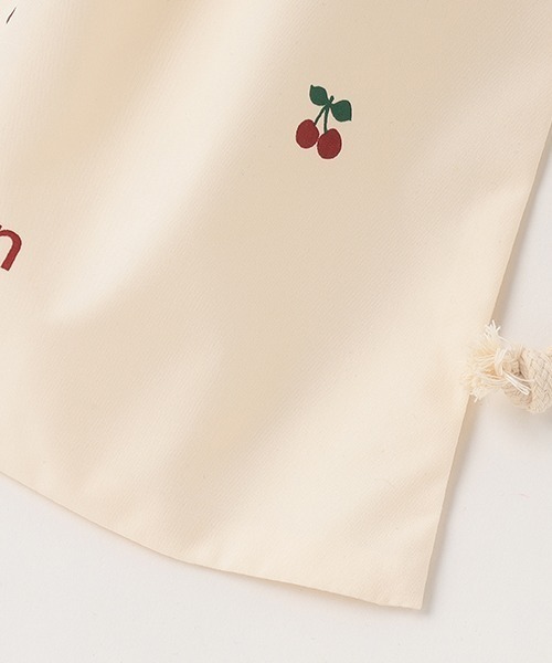 petit main（プティマイン）の「【WEB限定】【プティマイン】チェリー柄プリント巾着（ポーチ・キッズ・アイボリー/ラベンダー・FREE）」の5枚目の写真