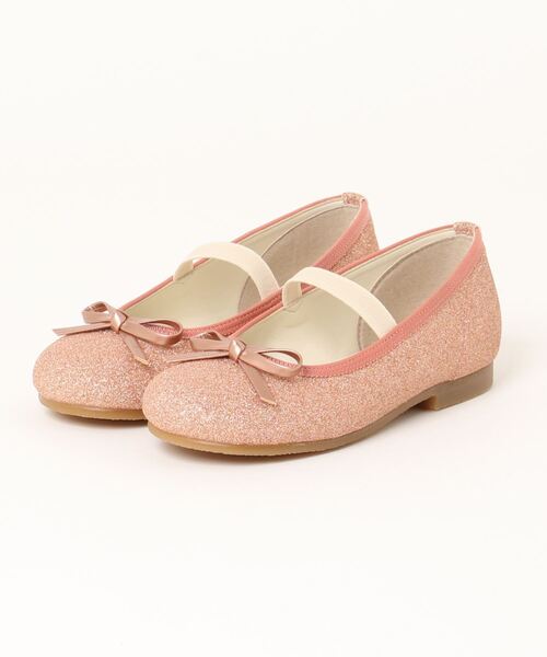 HAKKA KIDS（ハッカキッズ）の「[フォーマル対応]バレエシューズ（バレエシューズ・キッズ・A/ピンク/シルバー・16.0cm/17.0cm/18.0cm）」の2枚目の写真