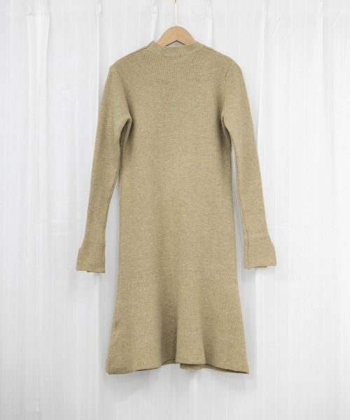 Miniministore（ミニミニストア）の「ニットワンピース ミニ丈 裾フレアワンピ（ワンピース・レディース・ベージュ/ブラック/ブラウン・フリー）」の15枚目の写真