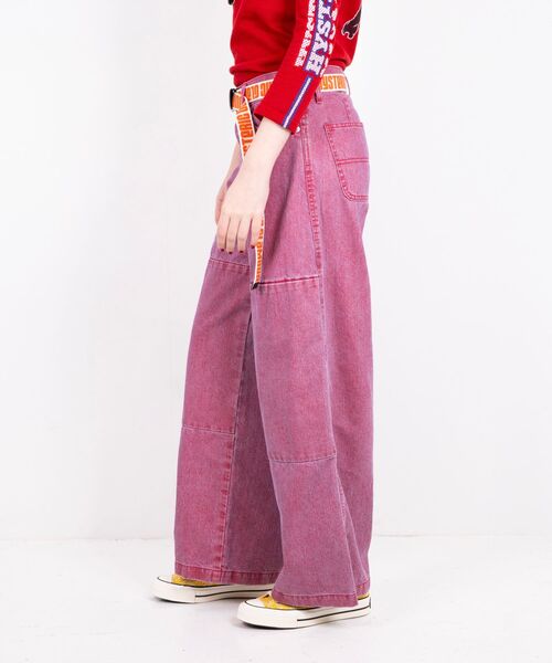 HYSTERIC GLAMOUR（ヒステリックグラマー）の「カラーデニムワイドパンツ（デニムパンツ・レディース・ブルー/ピンク/グリーン・X-SMALL/SMALL/MEDIUM）」の6枚目の写真