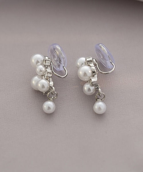 Lace Ladies(レースレディース)の「パール × ビジュー ビッグモチーフ ピアス イヤリング(ピアス(両耳用)・レディース・シルバー系1/シルバー系2・FREE)」の8枚目の写真