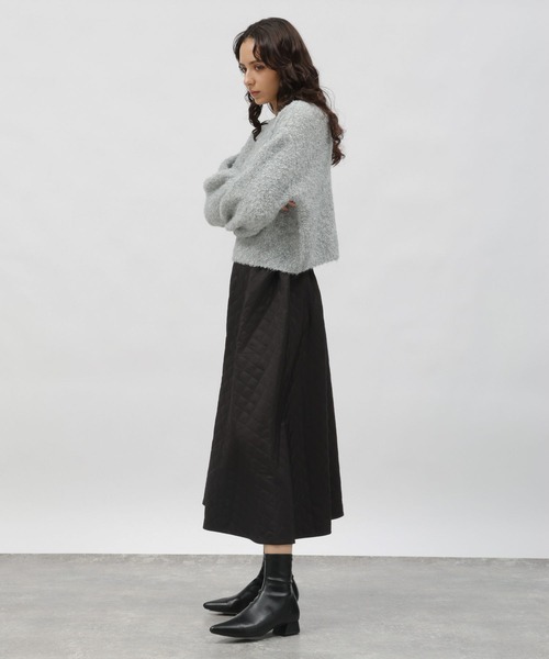 LAKOLE（ラコレ）の「3ゲージラメブークレプルオーバー / 995789（ニット/セーター・レディース・オレンジ/ライトブルー/グレー・MEDIUM/SMALL）」の13枚目の写真