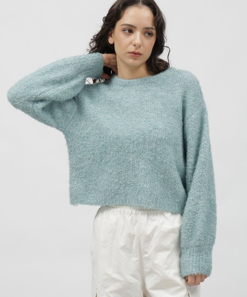 LAKOLE（ラコレ）の「3ゲージラメブークレプルオーバー / 995789（ニット/セーター・レディース・オレンジ/ライトブルー/グレー・MEDIUM/SMALL）」の21枚目の写真