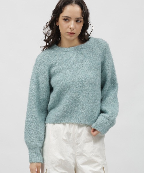 LAKOLE（ラコレ）の「3ゲージラメブークレプルオーバー / 995789（ニット/セーター・レディース・オレンジ/ライトブルー/グレー・MEDIUM/SMALL）」の22枚目の写真