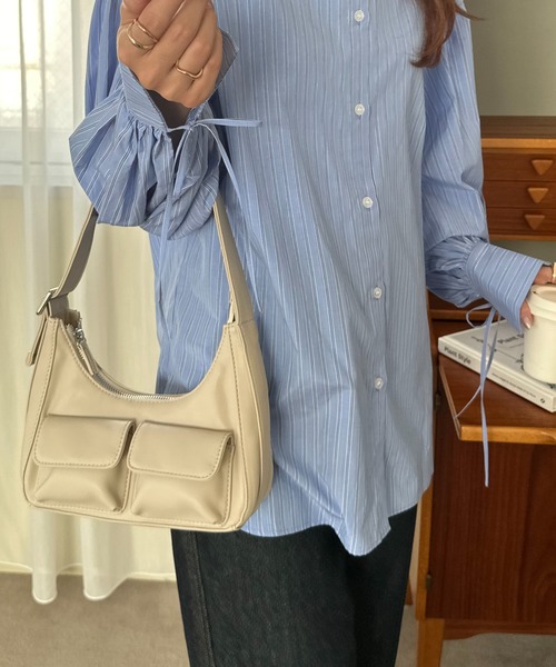 DISCOAT(ディスコート)の「2ポケットミニホーボーバッグ(トートバッグ・レディース・ブラック/イエロー/アイボリー・FREE)」の16枚目の写真