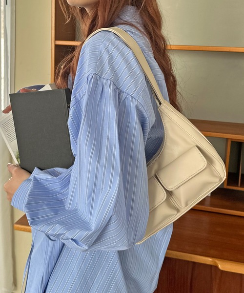 DISCOAT(ディスコート)の「2ポケットミニホーボーバッグ(トートバッグ・レディース・ブラック/イエロー/アイボリー・FREE)」の17枚目の写真