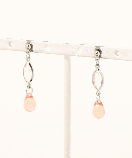 tone（トーン）の「【-lensa-】シルバー×ピンクのシンプルピアス(MA)（ピアス（両耳用）・レディース・シルバー・FREE）」の7枚目の写真