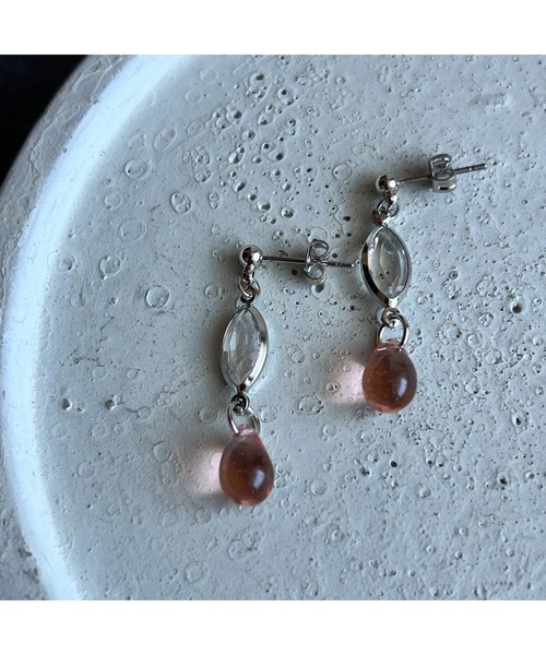 tone（トーン）の「【-lensa-】シルバー×ピンクのシンプルピアス(MA)（ピアス（両耳用）・レディース・シルバー・FREE）」の3枚目の写真