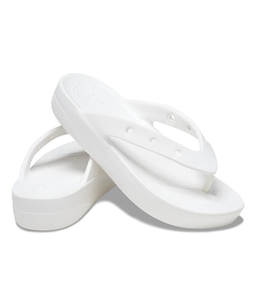 ワンピース コラボ クロックス　サンダル ホワイト29cm セール】CROCS/クロックス CLASSIC PLATFORM FLIP サンダル