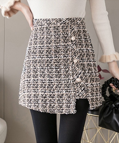 Miniministore（ミニミニストア）の「ツイード スカート レディース（スカート・レディース・ブラック/ベージュ・L/M/S/XL）」の5枚目の写真