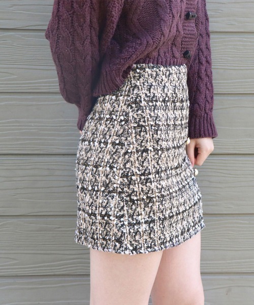 Miniministore（ミニミニストア）の「ツイード スカート レディース（スカート・レディース・ブラック/ベージュ・L/M/S/XL）」の19枚目の写真