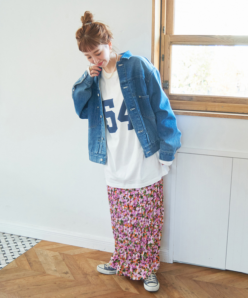 Gleamy/グリーミー】フラワープリントスカート2（スカート）｜B.C