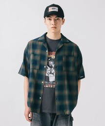 シアー オンブレーチェック シャツ