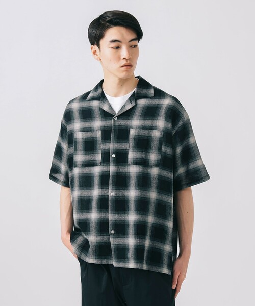 BEAMS HEART（ビームスハート）の「シアー オンブレーチェック シャツ（シャツ/ブラウス・メンズ・ネイビー/ブラック・LARGE/MEDIUM/SMALL）」の2枚目の写真