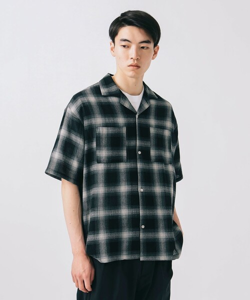 BEAMS HEART（ビームスハート）の「シアー オンブレーチェック シャツ（シャツ/ブラウス・メンズ・ネイビー/ブラック・LARGE/MEDIUM/SMALL）」の4枚目の写真