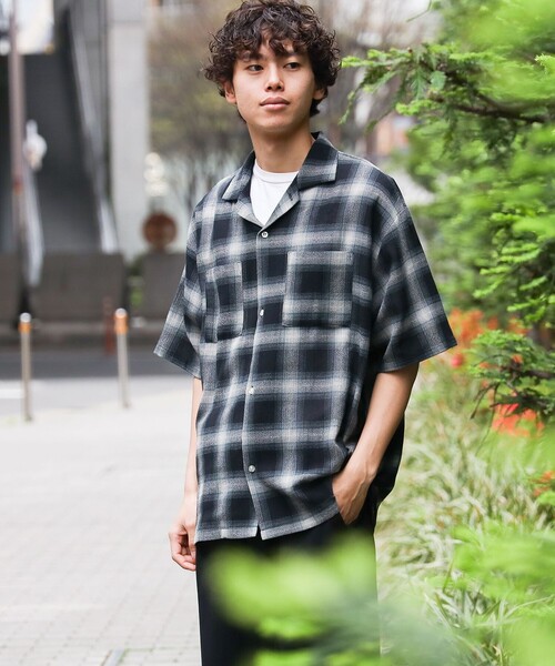 BEAMS HEART（ビームスハート）の「シアー オンブレーチェック シャツ（シャツ/ブラウス・メンズ・ネイビー/ブラック・LARGE/MEDIUM/SMALL）」の7枚目の写真