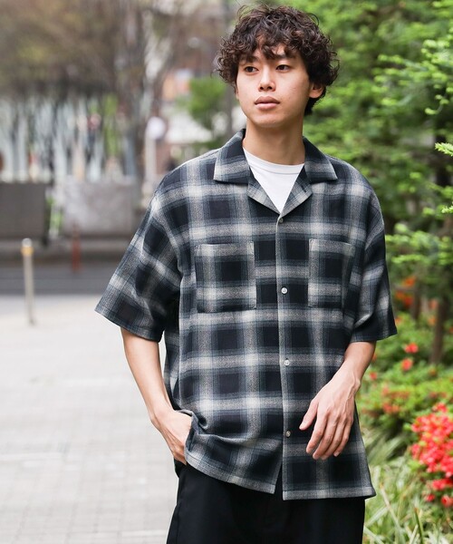 BEAMS HEART（ビームスハート）の「シアー オンブレーチェック シャツ（シャツ/ブラウス・メンズ・ネイビー/ブラック・LARGE/MEDIUM/SMALL）」の8枚目の写真