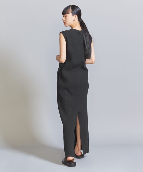 BEAUTY&YOUTH UNITED ARROWS（ビューティーアンドユースユナイテッドアローズ）の「コットンダブルフェイス Iライン マキシワンピース（ワンピース・レディース・ブラック/レッド・FREE）」の18枚目の写真