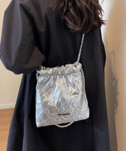 Ritzy(リッツィー)の「キルティングチェーン ショルダーバッグ(ショルダーバッグ・レディース・シルバー/ブラック/ホワイト・FREE)」の10枚目の写真