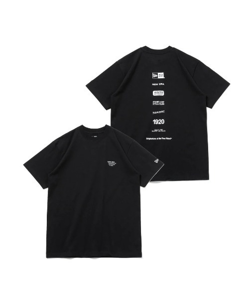 NEW ERA（ニューエラ）の「【NEW ERA】S/S Cotton Tee ARCHIVE LOGO BLK WHI（Tシャツ/カットソー・メンズ・ブラック×ホワイト・MEDIUM/X-LARGE/LARGE）」の2枚目の写真