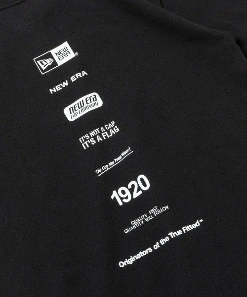 NEW ERA（ニューエラ）の「【NEW ERA】S/S Cotton Tee ARCHIVE LOGO BLK WHI（Tシャツ/カットソー・メンズ・ブラック×ホワイト・MEDIUM/X-LARGE/LARGE）」の5枚目の写真