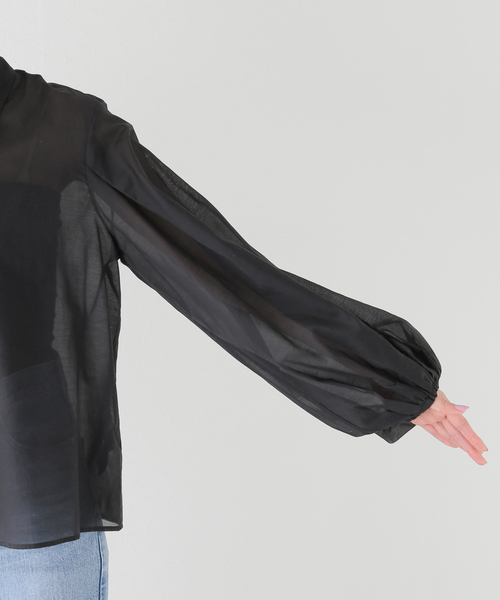 Deuxieme Classe cotton voile ギャザー ブラウス新品 セール】cotton voile ギャザー ブラウス（シャツ/ブラウス