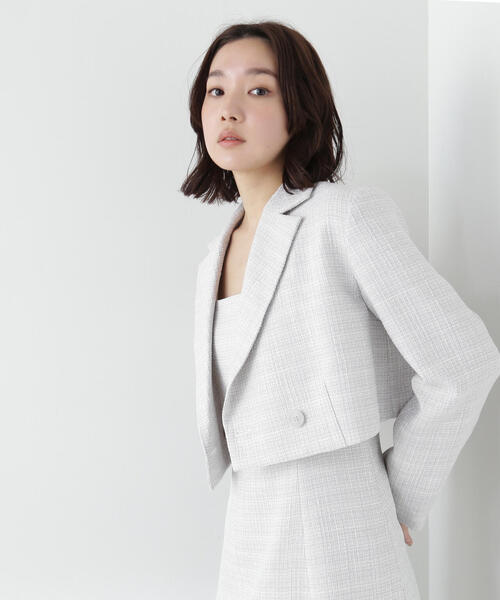 NATURAL BEAUTY BASIC(ナチュラルビューティーベーシック)の「◇【美人百花掲載】ツイード SETUP ショートジャケット(テーラードジャケット・レディース・ブラック系その他/グレー系その他・MEDIUM/SMALL)」の22枚目の写真