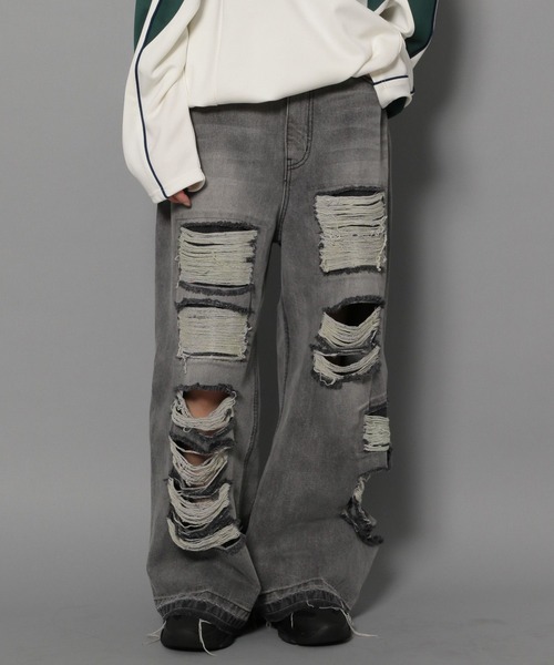 Anui(アニュイ)の「【UNISEX/3サイズ展開】モンスターダメージデニム(デニムパンツ・レディース・ブラック/ブルー/レインボー・SMALL/MEDIUM/LARGE)」の16枚目の写真