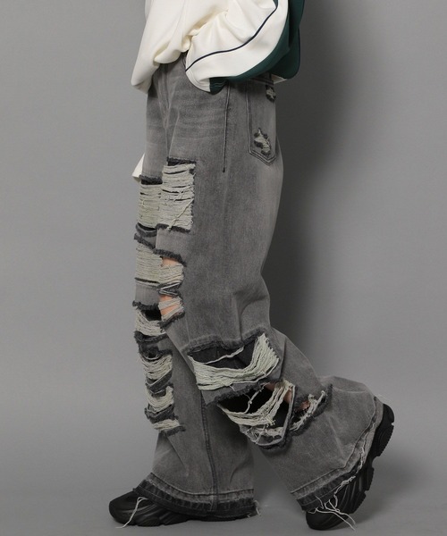 Anui(アニュイ)の「【UNISEX/3サイズ展開】モンスターダメージデニム(デニムパンツ・レディース・ブラック/ブルー/レインボー・SMALL/MEDIUM/LARGE)」の15枚目の写真