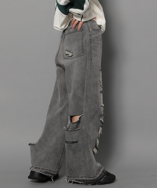 Anui(アニュイ)の「【UNISEX/3サイズ展開】モンスターダメージデニム(デニムパンツ・レディース・ブラック/ブルー/レインボー・SMALL/MEDIUM/LARGE)」の14枚目の写真