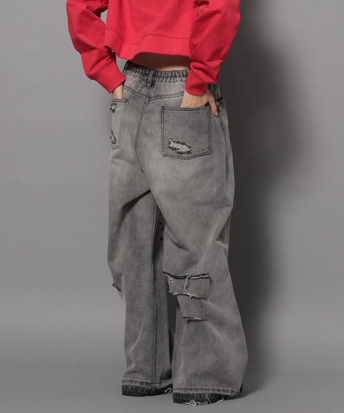 Anui(アニュイ)の「【UNISEX/3サイズ展開】モンスターダメージデニム(デニムパンツ・レディース・ブラック/ブルー/レインボー・SMALL/MEDIUM/LARGE)」の10枚目の写真